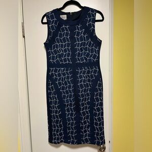 DM Collection blue and white midi dress